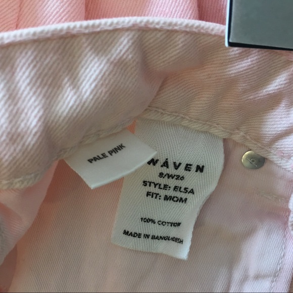 Waven Elsa Mom High Rise Pale Pink Jeans size 26 - Picture 8 of 8